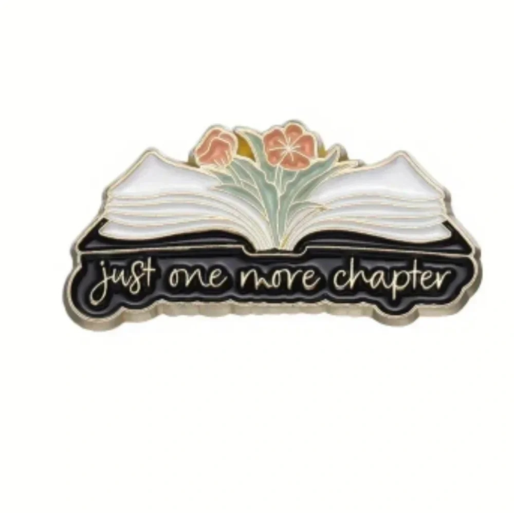 Literary Chic: Enamel Book Pins Set for Ladies - Picture 3 of 4